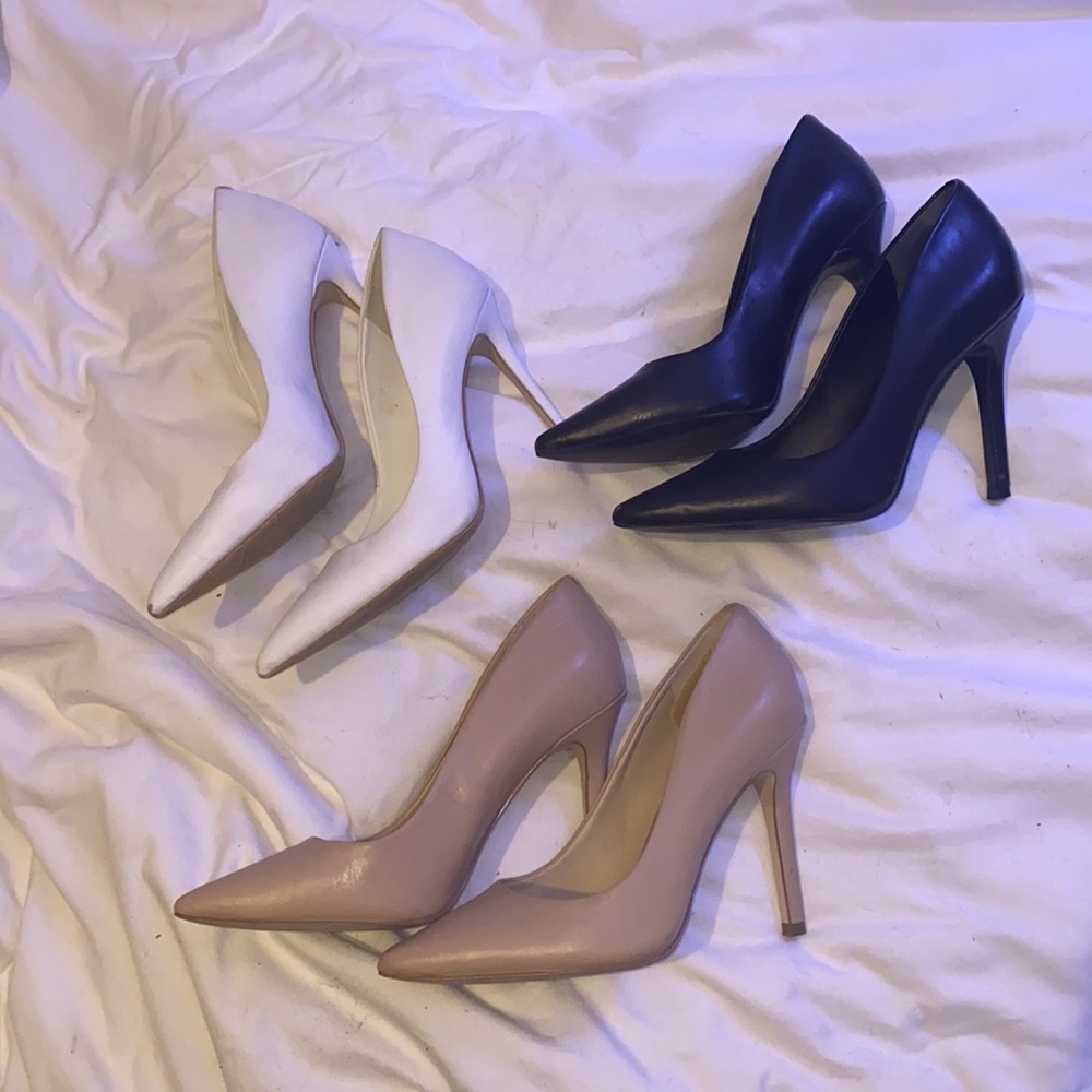 All Real leather Guess heels; all worn once or twice